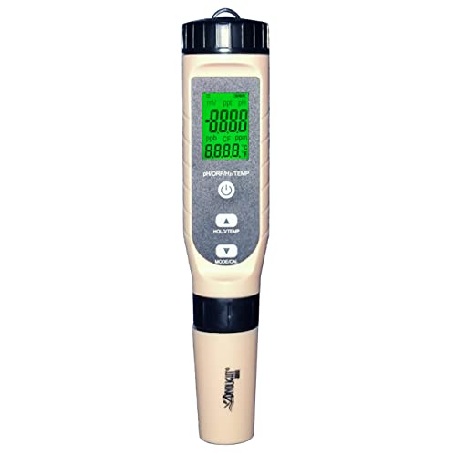 4-in-1 Digital pH/ORP / H2 / Temp Meter with ATC, 0.01 Resolution High Accuracy Hydrogen Concentration Tester for Drinking Water Hydroponics Aquariums Swimming Pool Laboratory - style: 4-in-1 liquid tester pH/ORP/H2/Temp