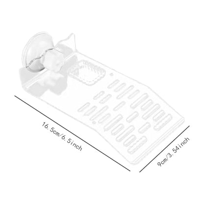 Reptile Resting Platform for Turtles with Suction Base for Aquatic Environments, Clear S - color: Clear S