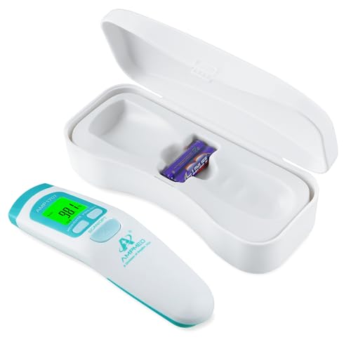Non-Contact Medical Grade Forehead Thermometer, White | For Adults, Kids, Baby, Touchless Infrared, 1-Sec Reading, Fever Alarm - color: White