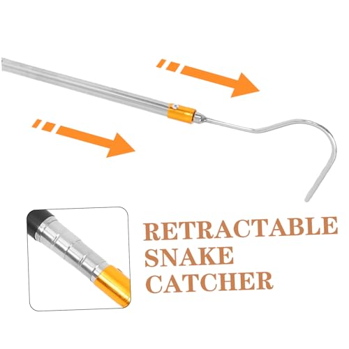 Totority Stainless Steel Snake Catcher Adjustable Hook Professional Snake Trap for Easy Catching Reptile Accessories