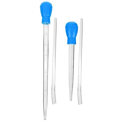 Toyvian 2 Pcs Blue Aquarium Syphon Pump Terrarium Cleaning Tools Multifunctional Fish Tank Supplies - color: Blue
