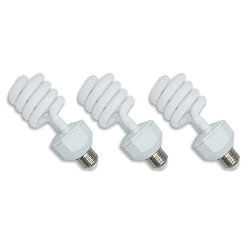 23 Watt UVB Reptile Light 5.0 23W Spiral Reptile Heat - 3 Pack | Terrarium Light Bulbs Turtles · Gecko · Tortoise · Snake · Lizard · Chameleons · Insects 120V - color: Uvb 5.0, size: 3 Count (Pack of 1)