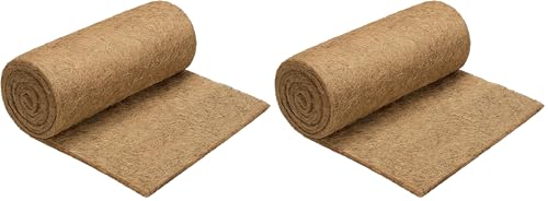 VIVOSUN Coco Coir Liner 12x80 in, 100% Natural Coconut Fiber Mat, Thickened Coco Liner Roll for Planters, Hanging Baskets, Garden Decoration, DIY Crafts, Pet Pads & Reptile Carpet (Pack of 2) - size: 12"W x 80"L (Pack of 2)