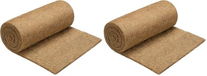 VIVOSUN Coco Coir Liner 12x80 in, 100% Natural Coconut Fiber Mat, Thickened Coco Liner Roll for Planters, Hanging Baskets, Garden Decoration, DIY Crafts, Pet Pads & Reptile Carpet (Pack of 2) - size: 12"W x 80"L (Pack of 2)