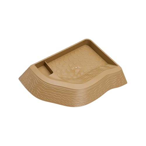 Design Turtles Bathing Pool and Food Reptiles Habitats Essential Safe and Easy Maintenances for Small Animal Turtle Bath Bowl Feeding Bowl Split Design - color: brownish yellow
