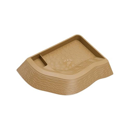 Design Turtles Bathing Pool and Food Reptiles Habitats Essential Safe and Easy Maintenances for Small Animal Turtle Bath Bowl Feeding Bowl Split Design - color: brownish yellow
