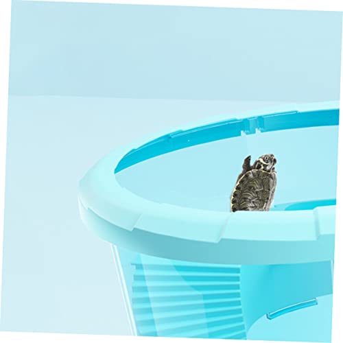 POPETPOP 2pcs Turtle Tank Integrated Basking Area Aquarium for Pet Turtles Habitat for Healthy Breeding and Easy Cleaning