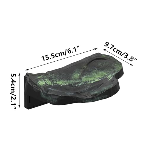 Magnetic Reptile Climbing Ledge, Rock Small Animals Basking Platform | Wall Mount, Detachable, Strong Magnetic Attachment, Vertical Space Saving - size: L