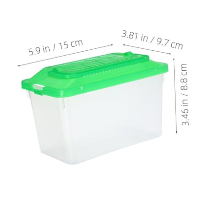 ibasenice Portable and Turtle Feeding Box Transparent Reptile Habitat for Small Pets Lightweight Handheld Aquarium for Hamsters and Tortoises Versatile Animal Transport Container