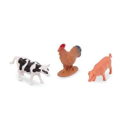 Terra by Battat Farm Animals Toy Tube, 60 Mini Figures, 12 Designs, Tubes | 60 plastic farm animal toys in a storage tube with 12 realistic designs; cow, pig, goat, sheep and more, Animals; 3+ Years - style: Terra Mini Farm Animals in Tube
