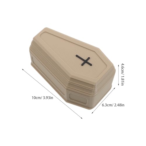 Mini Coffin Box: Resin Hamster Casket - Pet Burial Box for Party Favors Goth Display Doll Bird Reptile Rabbit Mice Parrot Memorial