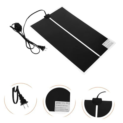 Sosoport 3pcs Reptile Heat Mat with Temperature Controller for Snake Tank Portable Heating Pad Electric Heat Mat for Lizards Reptile Terrarium