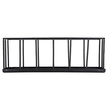 Omabeta Stainless Steel Tortoise Feeder Multifunctional Food Dispenser for Reptiles 30x10x8cm Easy Clean and Safe Feeding (Black)