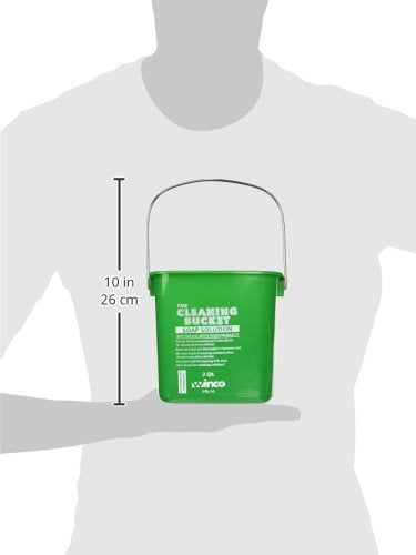 Winco 3 qt Green Plastic Cleaning Bucket | Dishwasher safe, BPA-free, Chemical-resistant, Moderate capacity - color: Green, size: 3 Quart
