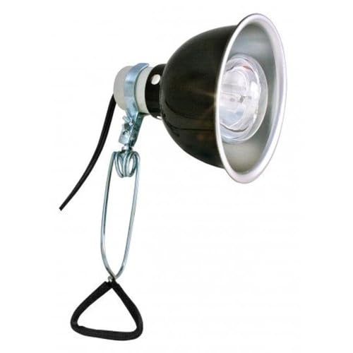 Zoo Med Deluxe Porcelain Clamp Lamp with 5.5-Inch Dome, Black - size: 5.5 Inch (Pack of 1)