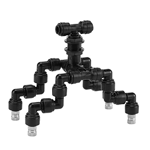 CozyCabin 4-Heads Reptile Mister Nozzles, 1/4'' Reptile Spray Nozzle 360 Degree Adjustable Detachable Nozzle - Fine Mist Fogger for Terrarium, Aquarium Rainforest - size: Four Head