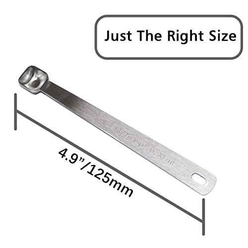 1PCS 3/16tsp(0.9ml) Tiny Measuring Spoon, Small Teaspoon for Tiny Amounts | High Precision, Food-Grade Stainless Steel, ‌Rust-Free, Dishwasher-Safe, Easy-Read Markings, Multi-Purpose, Sturdy & Durable - size: 3/16tsp|1/16tbsp|0.9ml