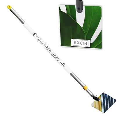 Inspection Mirror Telescoping Pole, Lightweight & Durable, 2 ft - 4 ft Pole, 6 x 6 inch Acrylic Mirror - size: 6 x 6 inch Acrylic Mirror, style: 2 ft - 4 ft Pole