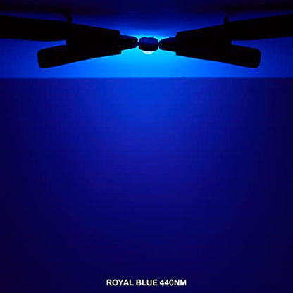 CHANZON 10 pcs High Power Led Chip 5W Royal Blue Plant Grow Light | (440nm - 450nm / 600mA - 700mA / DC 6V - 7V / 5 Watt) SMD COB Emitter Diode Components for DIY Hydroponic Aquarium Growing - color: J) Royal Blue (440nm)