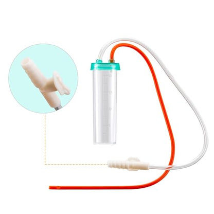 Newborn Puppy Kitten Small Animal Sterile Mucus Extractor Suction Catheter, Animal Puppy Kitten Tube Feeding Kit with 2Pcs 8 FR Red Feeding Tubes + 2X 20ml Syringes + Bulb Aspirator