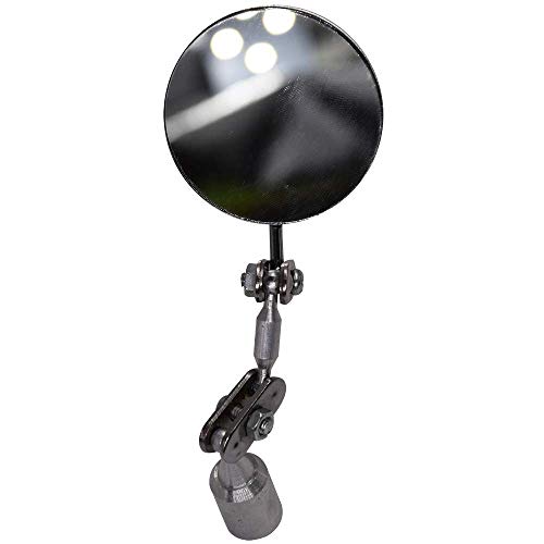 HARDK Inspection Mirror Magnetic Base - 2.16 in. Swivel Angle Ball Joint Antenna Mirror Arc MIG Spot Welding Equipment Inspection Tools - size: Inspection Mirror Magnetic Base II