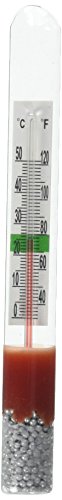 Penn-Plax Therma-Temp Standing Thermometer - Easy to Read - Accurate Aquarium Temperature Gauge with Weighted Base for Upright Placement - Safe for Freshwater & Saltwater Tanks - Clear, 4.25 Inches - size: 4.25 inches, style: Clear
