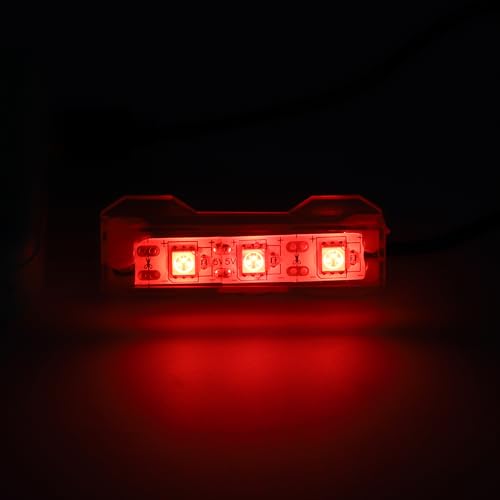 Mini Aquarium Light 0.5-2 Gallon Desktop Aquarium Red USB LED Light - color: Red