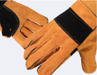 ISMARTEN Bird Animals Anti-Scratch Protective Gloves, Dogs Cats Parrot Training Working Glove - color: Yellow