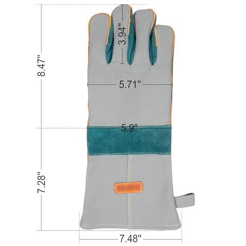 BEETRO 932℉ Heat Resistant Forge/Mig/Stick Welding Gloves for Oven/Grill/Fireplace/Furnace/Stove/Pot Holder/Wood Burner