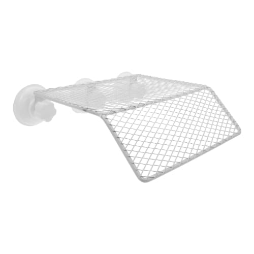 BESPORTBLE Heavy Duty Metal Turtle Climbing Platform Suction Cups for Aquatic Turtles and Reptiles Multipurpose Basking and Resting Ledge Easy Cleaning Design Size 9.25x7.99x2.56in
