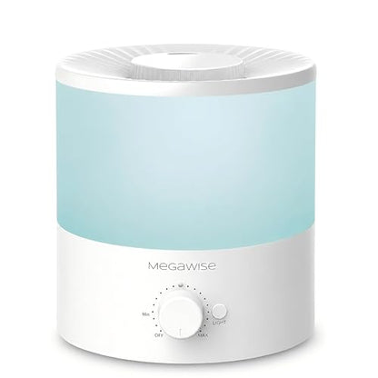 MegaWise Ultrasonic Cool Mist Humidifier SK7620 - 1.5L Capacity, Whisper-Quiet Operation, Adjustable Mist Output, Auto Shut-Off - Ideal for Home, Office, Baby Room, and Bedroom - size: 1.5 L