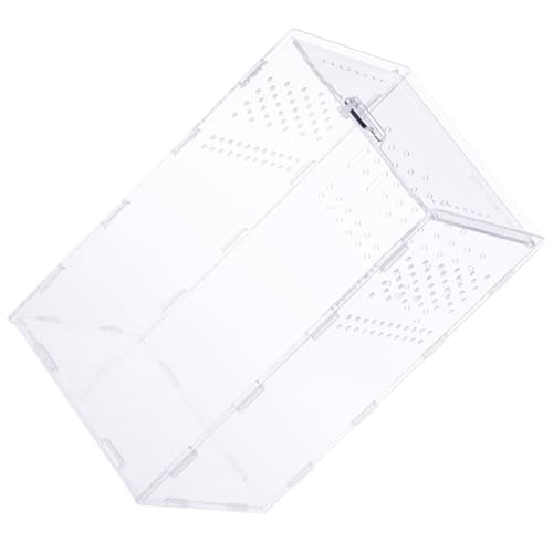 NUOBESTY Magnetic Modular Reptile Breeding Box 12x12x20cm High Transparency Pet Spider and Reptile Storage Holder Terrarium Suitable for Breeders and Transport