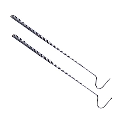 COLLBATH 2pcs Heavy Duty Snake Hooks 71cm Telescopic Reptile Grabber Catching Tool
