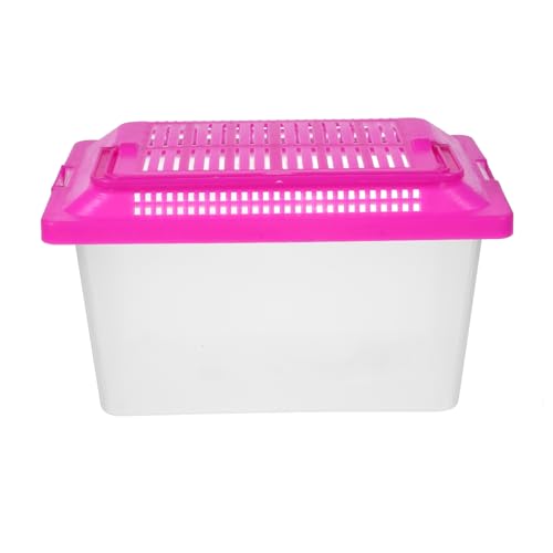 Portable Handheld Turtle Tank Transparent Fish Aquarium Container for Reptiles Unique Escape-Prevention Design for Home Travel - color: Transparent