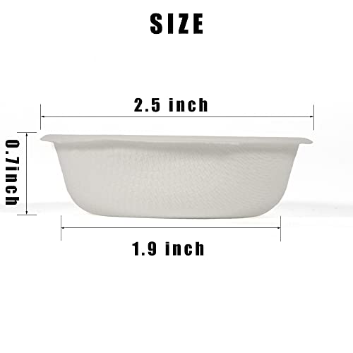 Biodegradable 1oz Crested Gecko Feeding Cups, Reptile Feeding Dish | 100 Pack Water Bowls