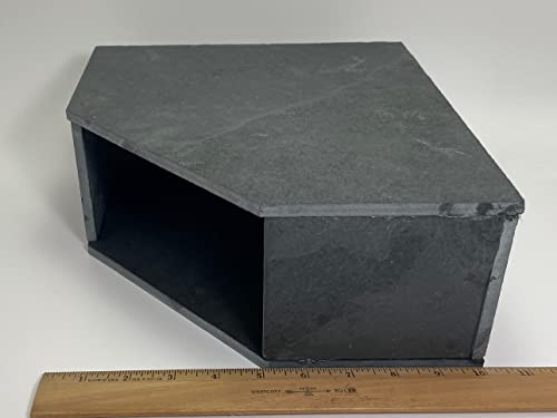 TheFrogHouse Slate Stone Reptile Hide 10x10x4.5 Natural Cave Decor