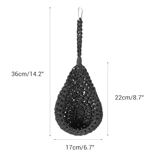 MiOYOOW Bearded Dragon Hammock, Swing Hanging Reptile Bed, Reptile Tank Accessories for Small Animals Amphibian, Lizards, Geckos, Snakes - color: black