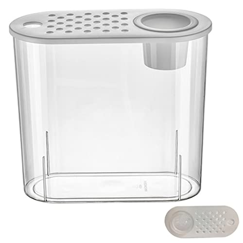 Transparent Plastic Fish Tank for and Small Reptiles Modern Desktop Aquarium Decoration Landscape Holder for Use
