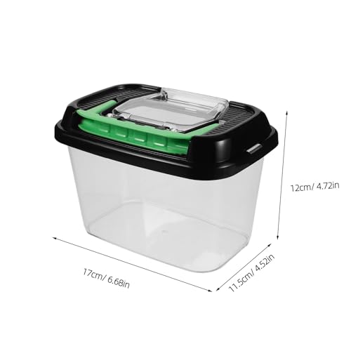 Clear Turtle Tank with Lid - Plastic Reptile Case Portable Animal Breeding Box for Tortoise Frog Spider Lizard Indoor Pet Feeding and Hatching Enclosure