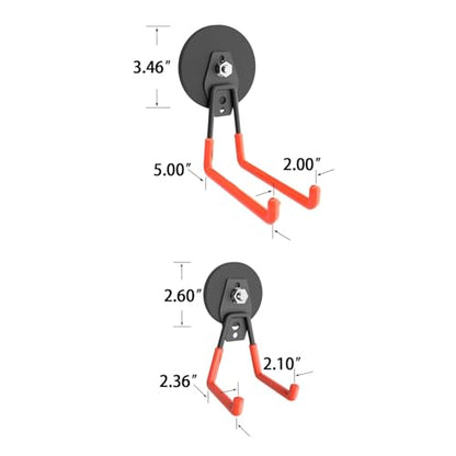Super Strong Garage Magnetic Hooks Heavy Duty-8Pack,Powerful Magnetic Hook for Power Drill, Garden Tools, Hose, Straps, Steel Pegboard, Magnetic Garage Hooks, Workshop Magnetic Tool Holder - style: Large L/Middle L