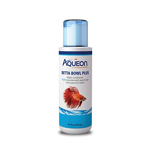 Aqueon Betta Bowl Plus Water Conditioner for Betta Fish Tanks, 4 Oz | Tap water conditioner for fish tank neutralizes chlorine, chloramines and ammonia; trace elements for bettas - size: Pack of 1