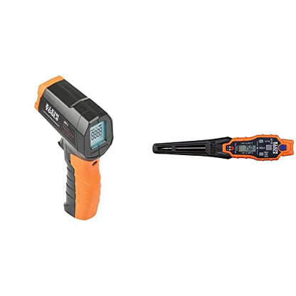 Klein Tools IR1 Infrared Thermometer, Digital Laser Gun is Non-Contact Thermometer with a Temperature Range -4 to 752-Degree Fahrenheit & ET10 Magnetic Digital Pocket Thermometer