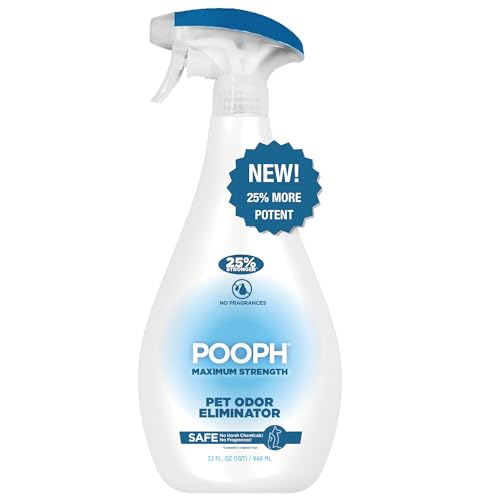 POOPH Plus Maximum Strength Pet Odor Eliminator Spray, 32 oz | Maximum-strength odor eliminator spray on carpets, furniture, litter boxes, and hard floors, 32 oz - size: 32 Ounce (Pack of 1)