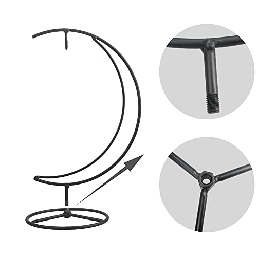 YY YEARCHY Ornament Display Stand Holder Home Wedding Decoration Rack for Hanging Glass Globe Air Plant Flower Pot Stand Iron Pot Hook Stand Terrarium Witch Ball (1, 10.6"*4.9") - size: 10.6"*4.9"