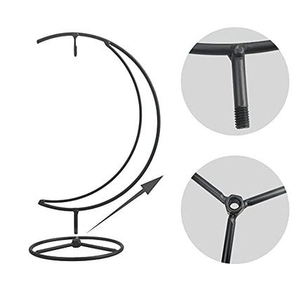 YY YEARCHY Ornament Display Stand Holder Home Wedding Decoration Rack for Hanging Glass Globe Air Plant Flower Pot Stand Iron Pot Hook Stand Terrarium Witch Ball (1, 10.6"*4.9") - size: 10.6"*4.9"