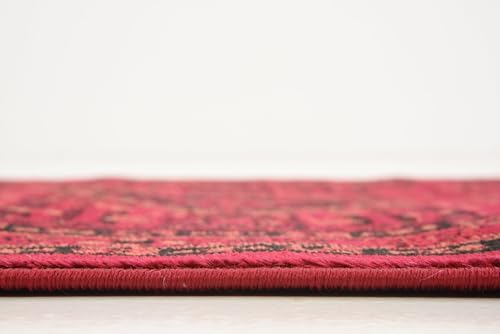 Unique Loom Tekke Collection Area Rug - Sheibani (2' x 5' 3" Runner Red/Black) - size: 2' x 5'3" (Rectangular)