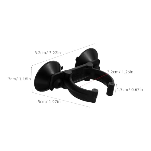 GANAZONO 10pcs Aquarium Heater Clip: Suction Cup Lamp Holder Clamps for Reptile Fish Tanks Light Standard Heating Rod Plant Tubing Hose (Black)
