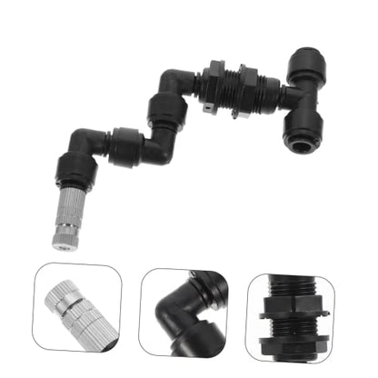 VANZACK 5pcs Garden Spray Nozzle Reptile Mister Nozzles Misting Sprayer Head Tank Landscape Sprayer Head Fine Spray for Reptile Humidifiers - color: Blackx5pcs, size: 10X9X2CMx5pcs
