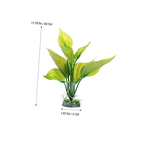 LIFKOME Reptile Tank Decor Lifelike Aquarium Fake Plant Resin Water Grass Ornament for Fish Tanks Turtle Habitats and Terrariums Realistic Aquatic Landscape Decoration