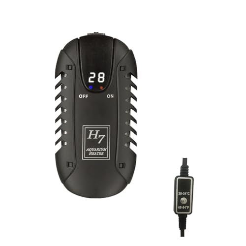 Mini Aquarium Heater 25W Small Fish Tank Heater 25 Watt with External Temperature Controller, LED Display, Used for 5-10 Gallon Tank - color: 25W Mini Heater